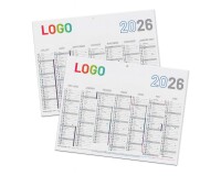Calendrier publicitaire semestriel mural année 2025 - 20,8 x 27 cm - 7 mois - marquage multicolore