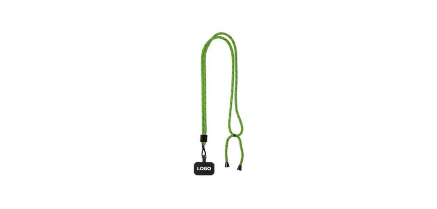 Halskoord promotieartikel voor telefoon - opdruk in 1 kleur