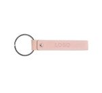 Porte-clés publicitaire avec mousqueton en cuir recyclé – marquage par embossage