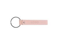 Schlüsselanhänger mit Werbung und Karabinerhaken aus recyceltem Leder - Prägung durch Stanzung