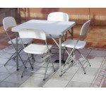 Sedia pieghevole colore bianco 43 x 43 x h 83 cm