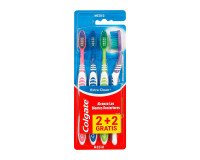 Cepillo dental dureza media Colgate Extra Clean - pack de 2+2