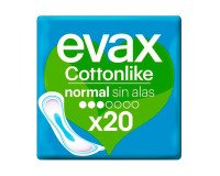 Compresas sin alas Evax CottonLike Normal - paquete de 20