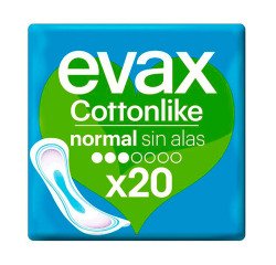 Compresas sin alas Evax CottonLike Normal - paquete de 20