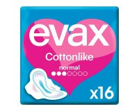 Compresas con alas Evax CottonLike Normal - paquete de 16