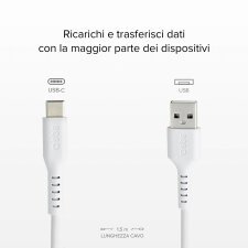 SBS Cavo dati USB 2.0 - Type-C - Bianco