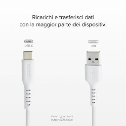 En_sbs cavo dati usb 2.0 - type-c - bianco