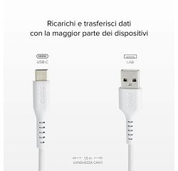 En_sbs cavo dati usb 2.0 - type-c - bianco