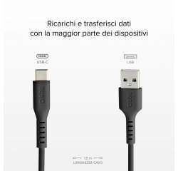 SBS Cavo dati USB 2.0 - Type-C - Nero