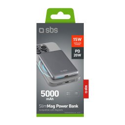 SBS Powerbank 5000 mAh compatibile con MagSafe