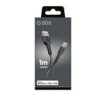 SBS Cavo dati e ricarica USB - Lightning - Nero - 1 metro
