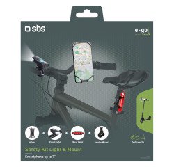 SBS Kit luci e supporto per smartphone da manubrio