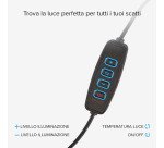 SBS Anello LED con treppiede per video e foto