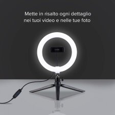 SBS Anello LED con treppiede per video e foto