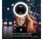 SBS Anello LED universale con clip per video e foto
