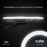 SBS Anello LED universale con clip per video e foto