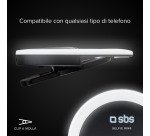 SBS Anello LED universale con clip per video e foto