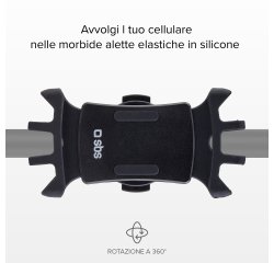 SBS Porta cellulare fino a 6,5 pollici per monopattino e bici ruotabile a 360°