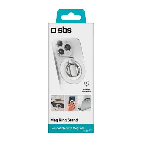 SBS Supporto stand ad anello per iPhone compatibile con MagSafe