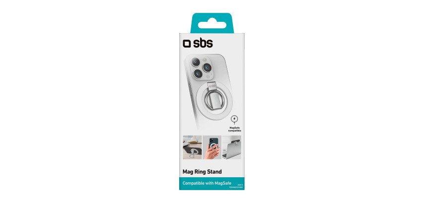 SBS Supporto stand ad anello per iPhone compatibile con MagSafe