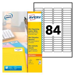 Mini étiquette, 46,0 x 11,1 mm, blanc