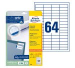 Étiquette universelle, 48,5 x 16,9 mm, blanc