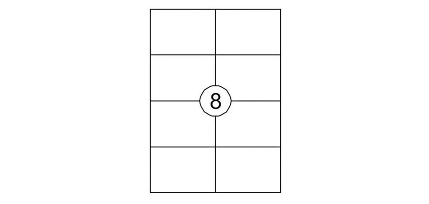 Étiquette universelle, 105 x 74 mm, blanc