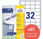 Étiquette universelle, 48,3 x 33,8 mm, blanc