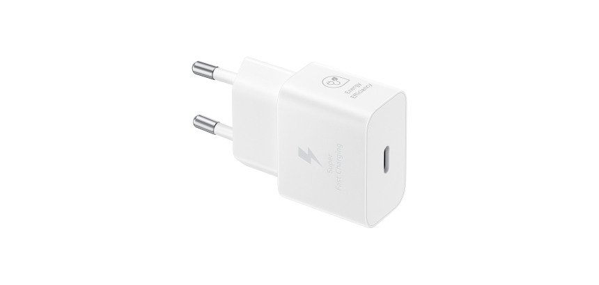 Chargeur secteur Samsung EP-T2510XWEGEU 25W port USB C sans câble blanc