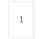 Etiquette universelle, 200 x 297 mm, blanc