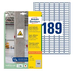 Etiquette papier, ultra-adhésif, blanc