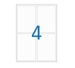 Agipa witte etiketten in etui ft 30 x 55 mm (b x h), 28 stuks, 4 per blad