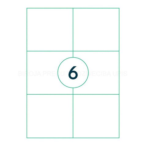 Etiquette universelle, 105 x 99 mm, blanc