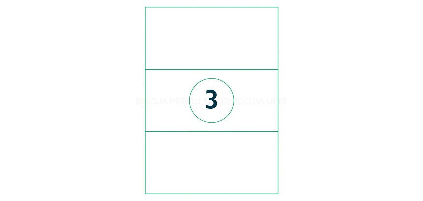 Etiquette universelle, 210 x 99 mm, blanc