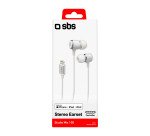 SBS Auricolari in-ear con filo stereo e connettore Lightning Made For Apple