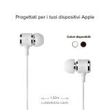 SBS Auricolari in-ear con filo stereo e connettore Lightning Made For Apple