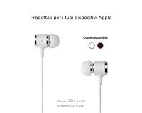 SBS Auricolari in-ear con filo stereo e connettore Lightning Made For Apple