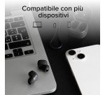 SBS Mini auricolari TWS con custodia di ricarica da 200 mAh - Nero