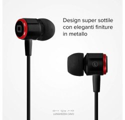 SBS Auricolari filo stereo in-ear Studio Mix 40, jack 3,5 mm con microfono e tasto alla risposta