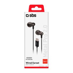 En_sbs auricolari in-ear in metallo a filo con co