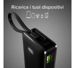 SBS Powerbank 10.000 mAh con cavo USB-C integrato