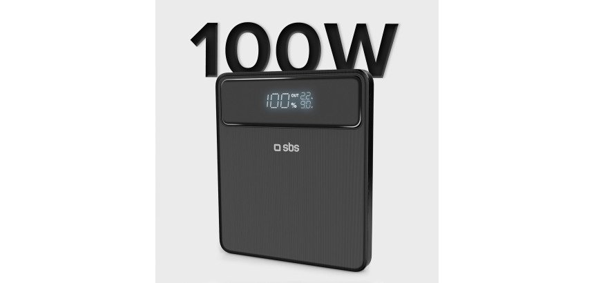 SBS Powerbank da 20.000 mAh ultra slim 100 Watt