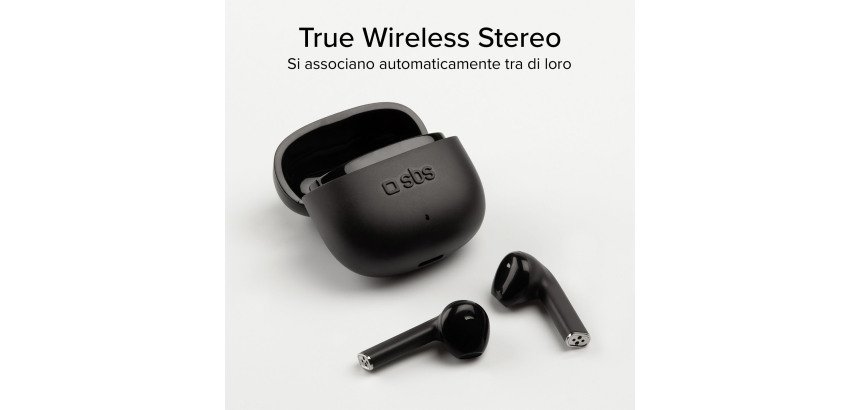 SBS TWS One Color– auricolari wireless con tecnologia True Wireless Stereo - Nero
