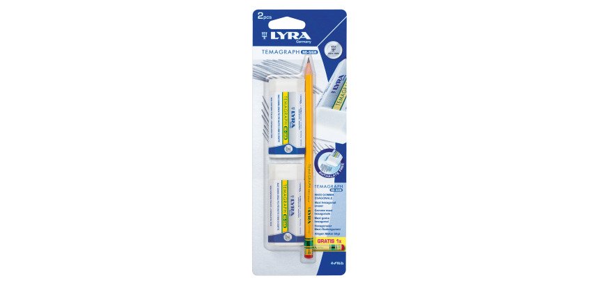 Set Temagraph 2 gomme e 1 matita HB in omaggio