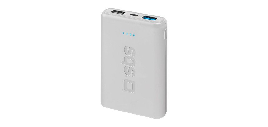 SBS Powerbank Pocket 5.000 mAh - Ricarica rapida con porta USB 2.1A Intelligent Charge (IC)