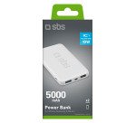 SBS Powerbank Pocket 5.000 mAh - Ricarica rapida con porta USB 2.1A Intelligent Charge (IC)
