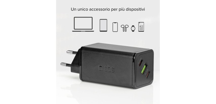 SBS Caricatore caricabatterie GaN da 140 Watt con Power Delivery (PD)
