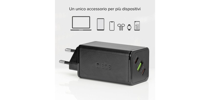 SBS Caricatore caricabatterie GaN da 140 Watt con Power Delivery (PD)