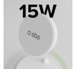 SBS Stazione di Ricarica Wireless Qi2 2x1 per iPhone 16/15/14/13/12, smartphone Android e auricolari wireless
