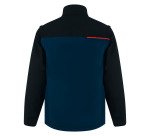 Softshell 2 en 1 Soccia, veste coupe-vent manches amovibles, bleu marine